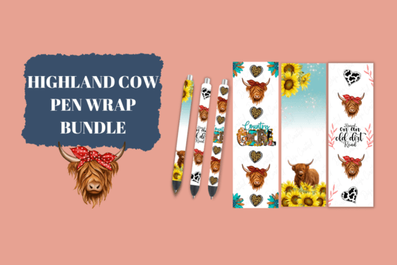 Download Highland Cow Pen Wrap Bundle - Premium Resources