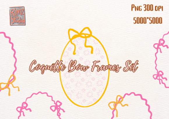 Download Coquette Bow Frame Set - Coquette bow Collection