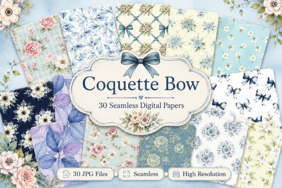 Download Coquette Bow Pattern Seamless Bundle - Coquette bow Collection