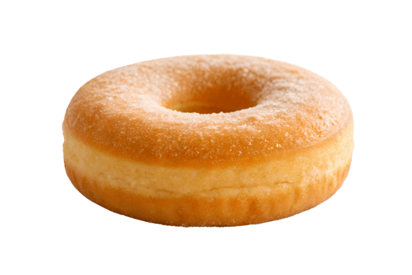Download Golden Doughnut with Powdered Sugar PNG - Powdered Collection