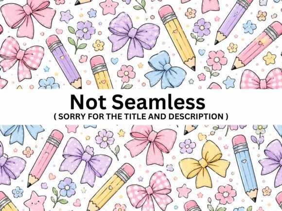Download Pastel Pencil and Bow Pattern PNG - Pen Collection