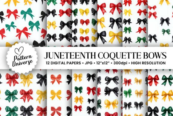Download Black History Month Coquette Bow Pattern - Coquette bow Collection
