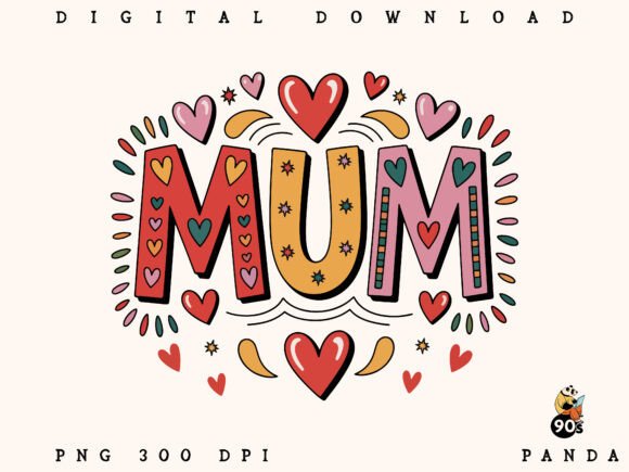 Download Brushstroke Mum, Hand Drawn Mum Design - Hand Collection