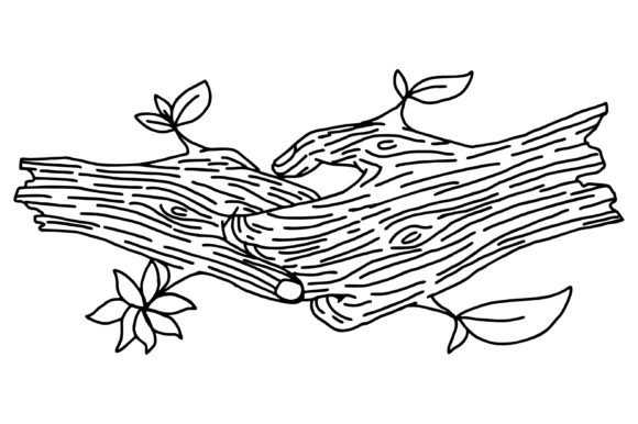 Download Hand Holding with Nature Theme Line Art - Hand Collection