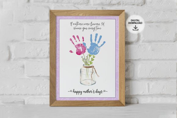 Download Mother's Day Handprint Craft Gift SVG - Hand Collection
