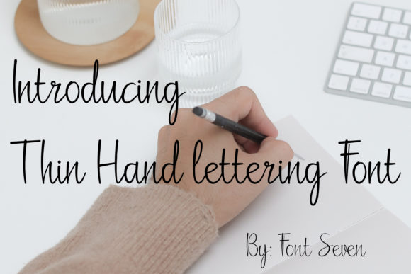 Download Thin Hand-lettering Script - Hand Collection