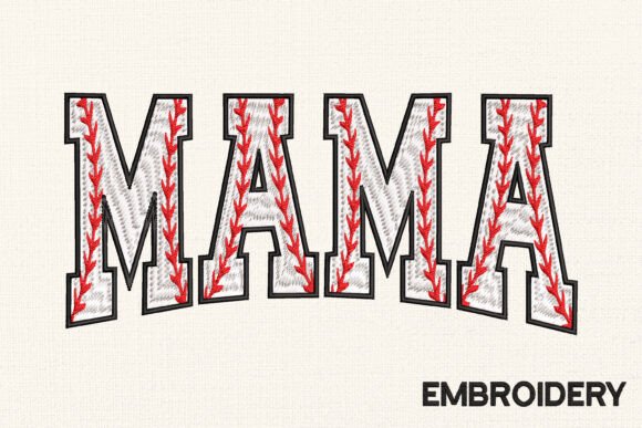 Download Baseball Mama Embroidery, Mother's Day - Mother's day Collection
