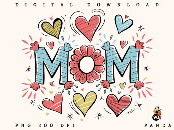 Download Brushstroke Mom, Hand Drawn Mom Design - Hand Collection