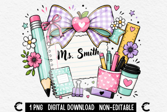 Download Custom Teacher Name Purple Coquette Bow - Coquette bow Collection